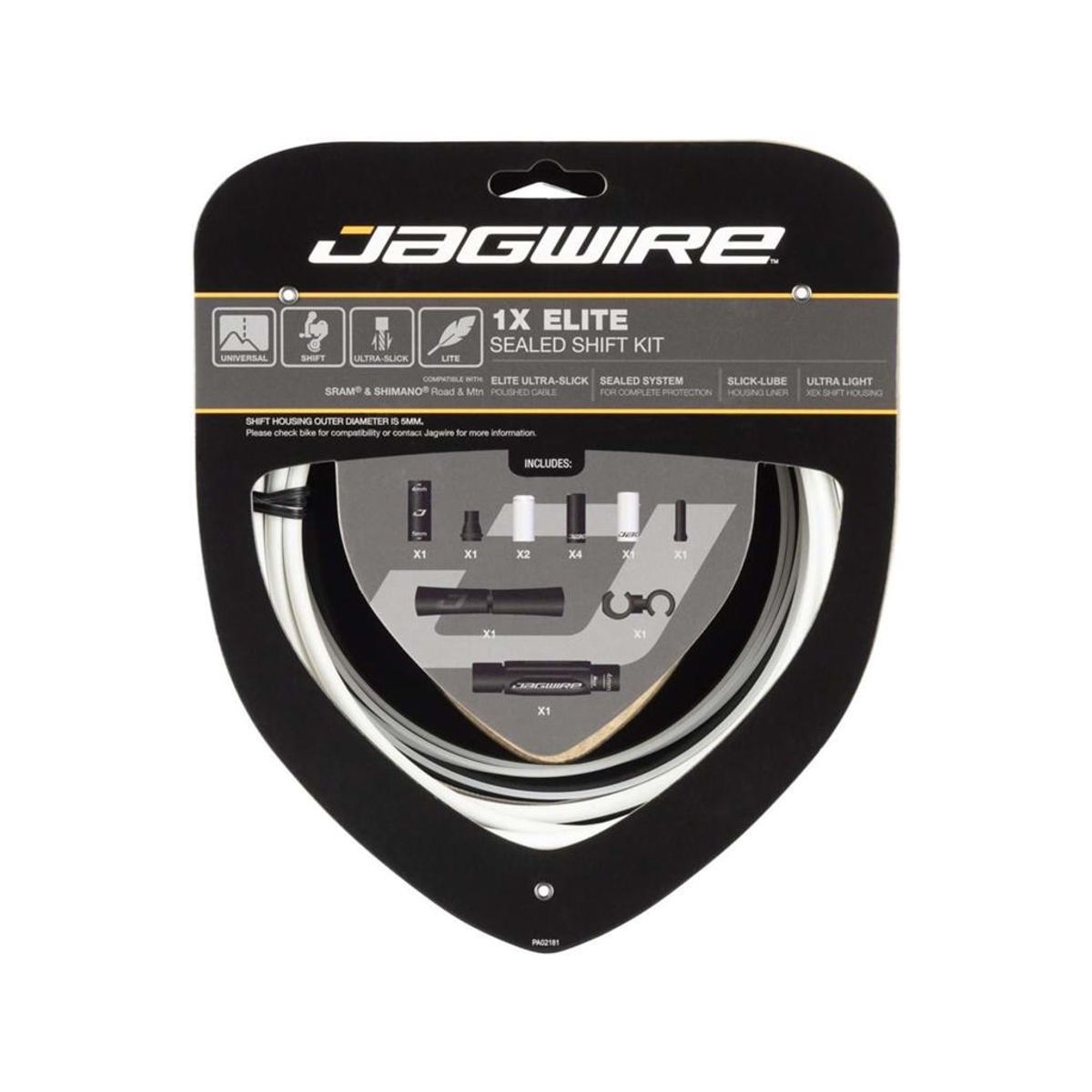 Jagwire Elite Sealed Gearkabelsæt med STS-EL - Hvid