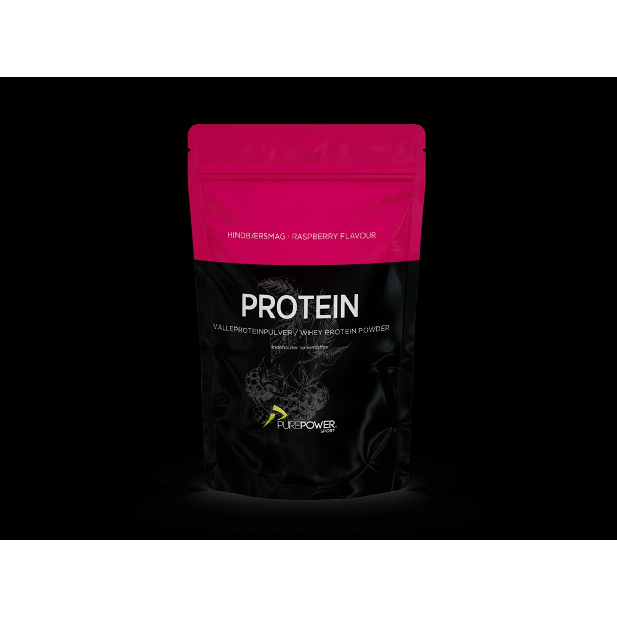 PurePower Proteinpulver - Valleproteindrik - Hindbær 400 g