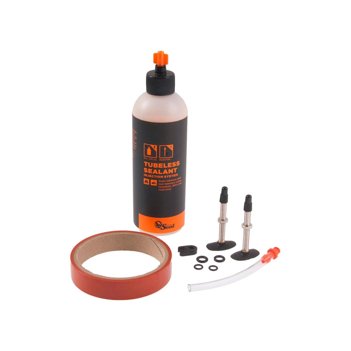 Orange Seal Tubeless Kit - 24 mm fælgtape - 237 ml. Tubeless væske