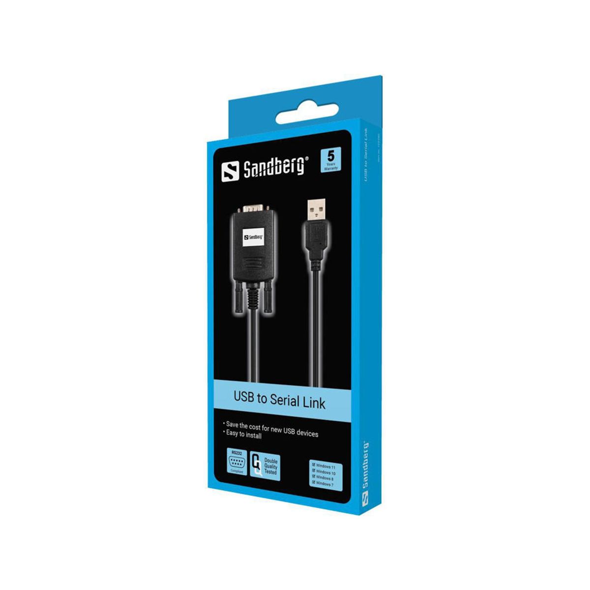 Kabel USB til Seriel 9-pin 133-08