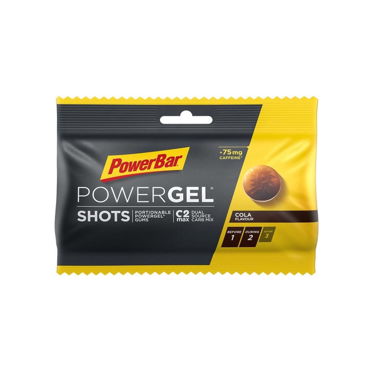 Powerbar - PowerGel shots med koffein - Vingummi - Cola