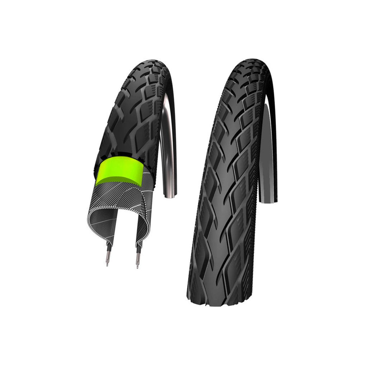 Schwalbe Marathon GreenGuard Tråddæk - 700x47C (47-622)