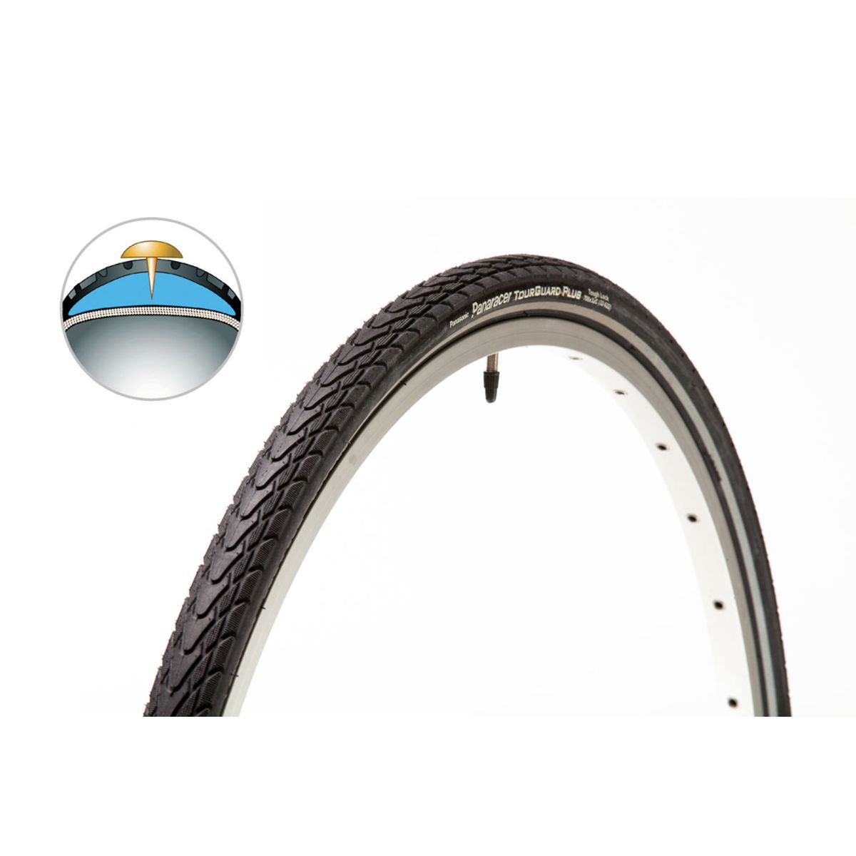 Dæk 700x25c Panaracer Tourguard Plus - 4,5mm gummi indlæg