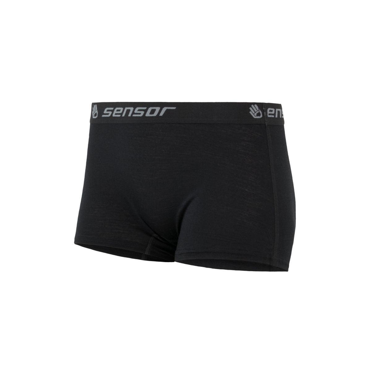 Sensor Merino Active Boyshort - Uldunderbukser m. kort ben - Dame - Sort - Str. XL