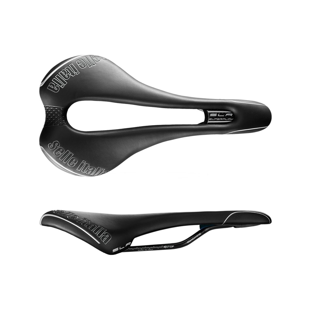 Selle Italia SLR TM Superflow S - Cykelsadel - Sort