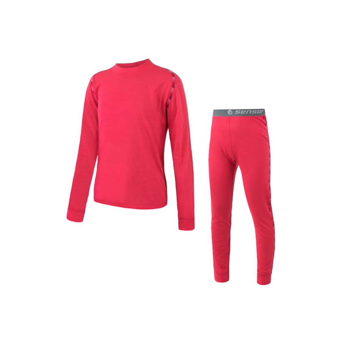 Sensor Merino Air Set JR - Skiundertøj til børn - Merino Uld - Magenta - Str. 90