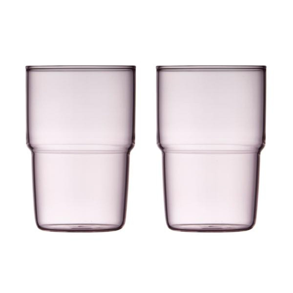 Lyngby Glas - Torino Drikkeglas 40 cl 2 stk. Pink