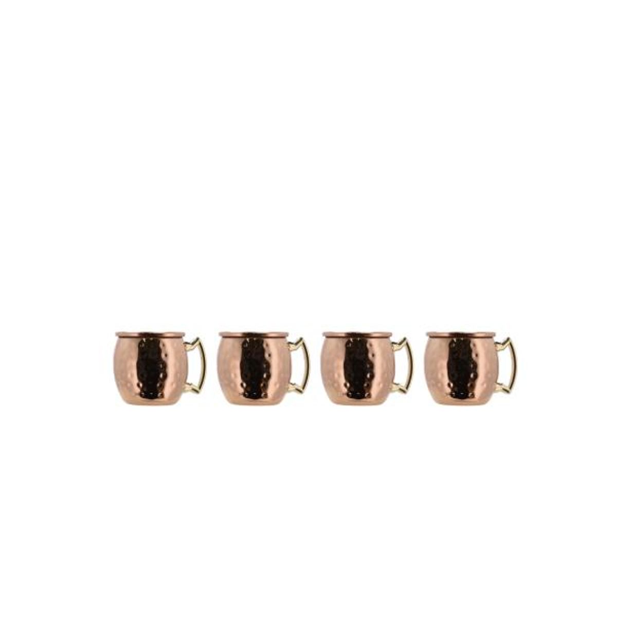 Lyngby Glas - Moscow mule mini Shotglas 8 cl 4 stk. Kobber/Stål