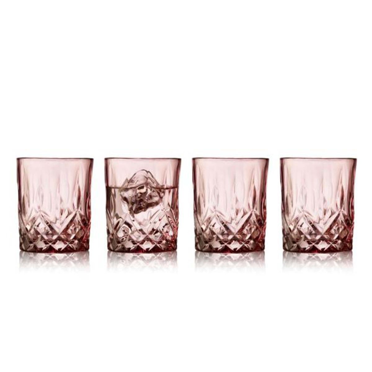 Lyngby Glas - Sorrento Whiskyglas 32 cl 4 stk. Pink