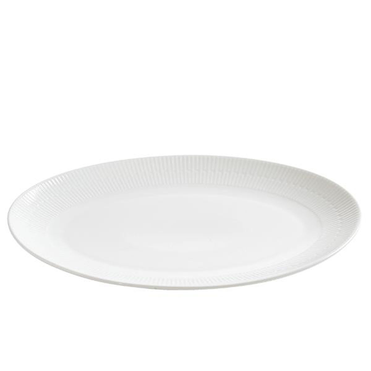 Aida - Relief - ovalt fad porcelæn white 1 stk