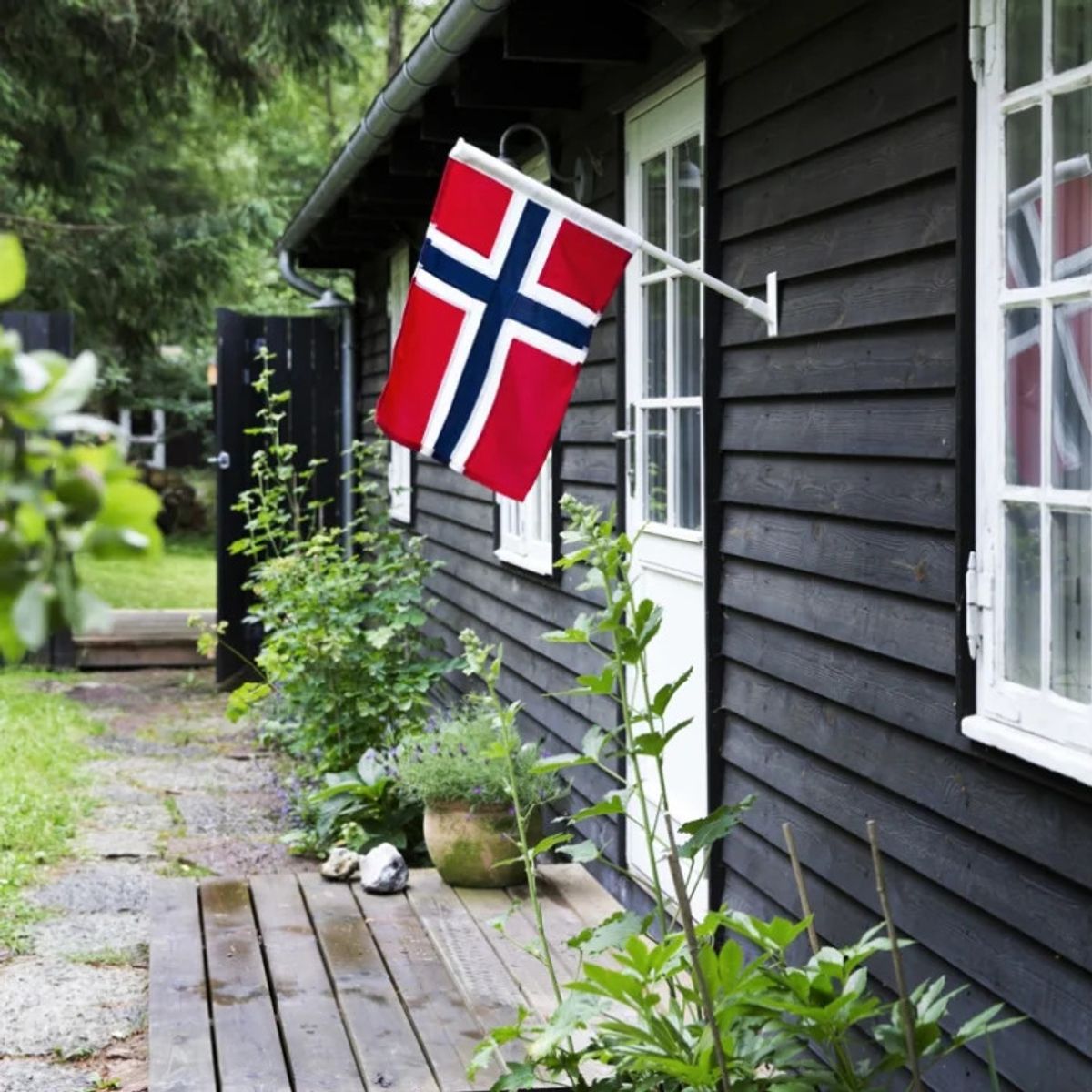 Langkilde & Søn - Facadestang med Norsk flag