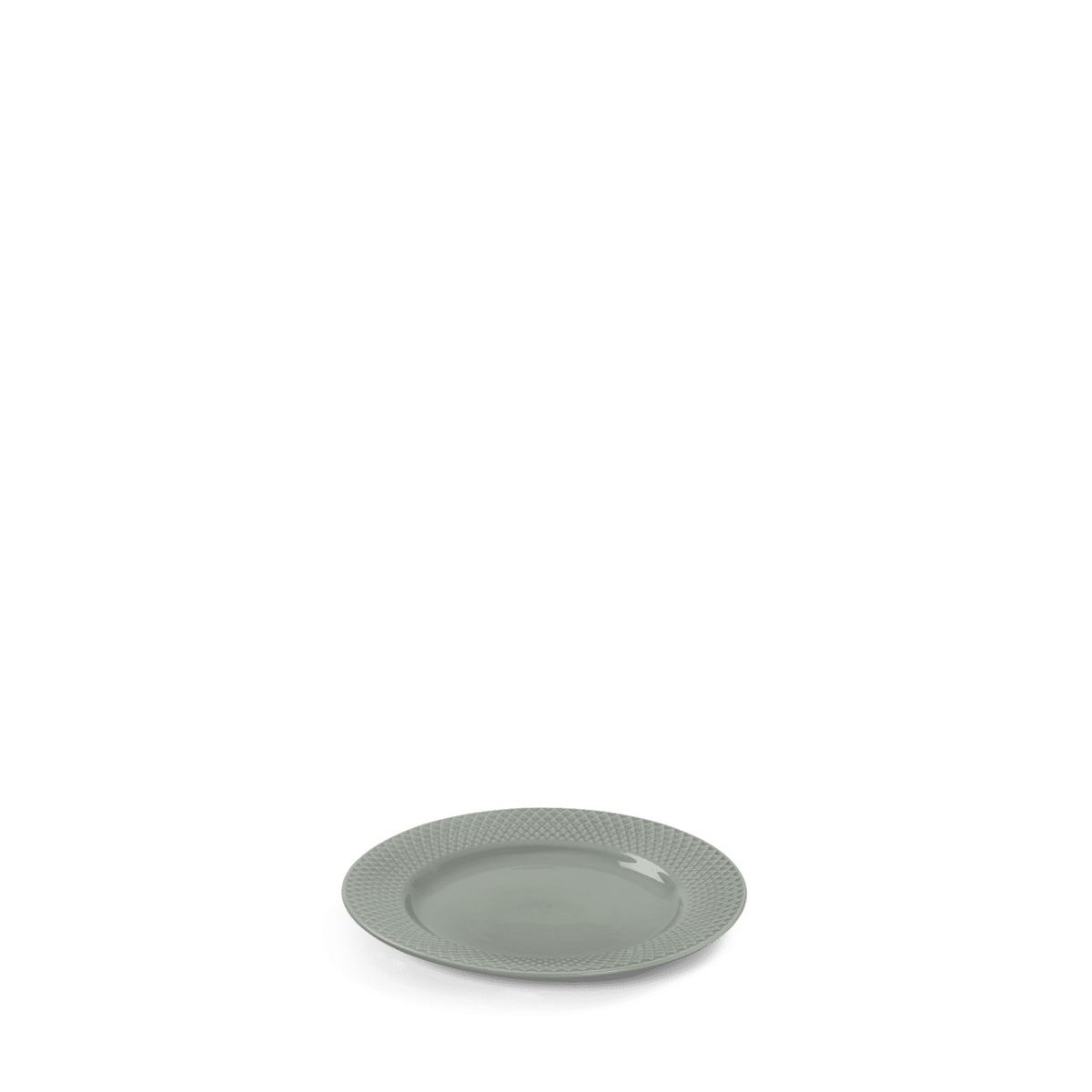 Lyngby Porcelæn - Rhombe Earth Frokosttallerken Ø21 cm moss