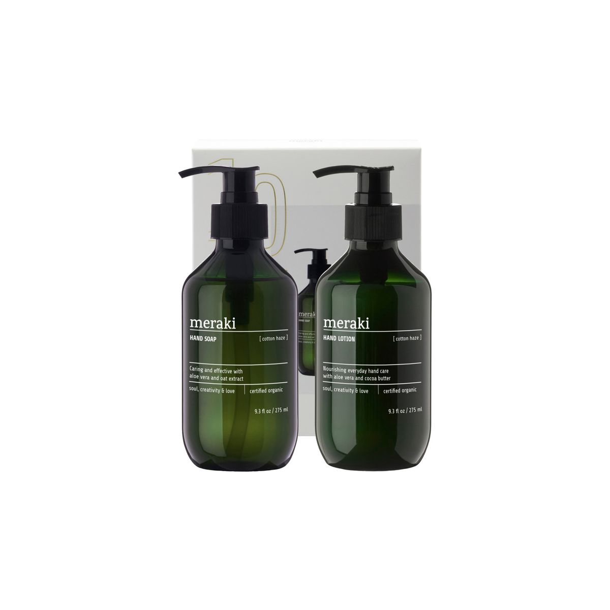 Meraki - Gaveæske, Cotton Haze, Simple hand care, 275 ml