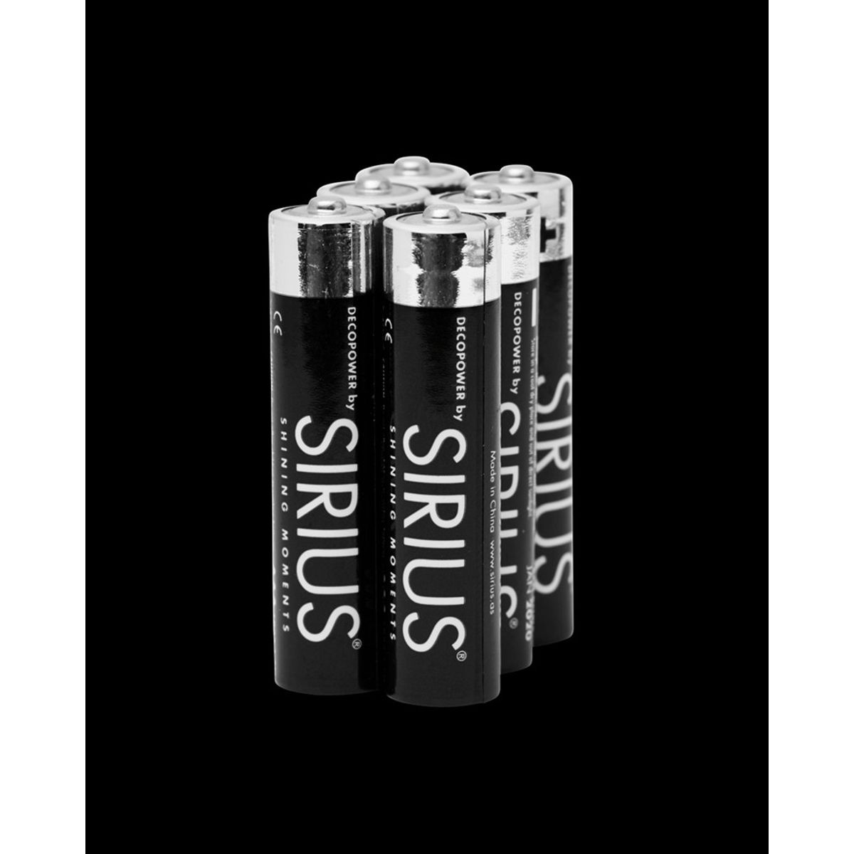 Sirius - AAA DecoPower batterier by , 6 stk, Blå/Sølv