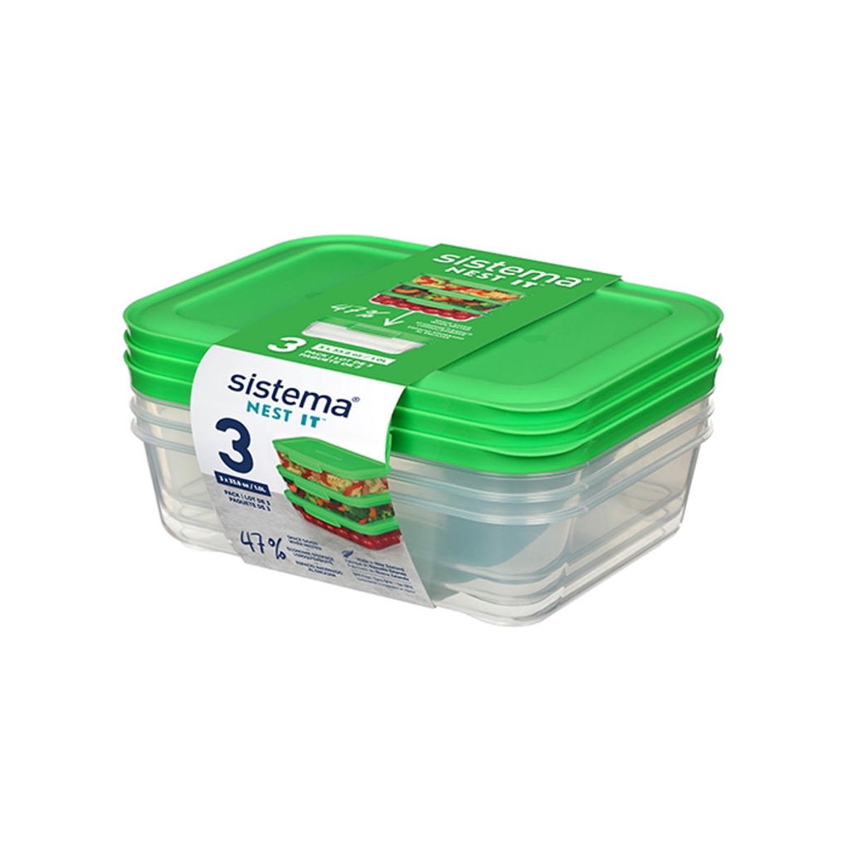 Sistema - Meal Prep 3Pack 1l