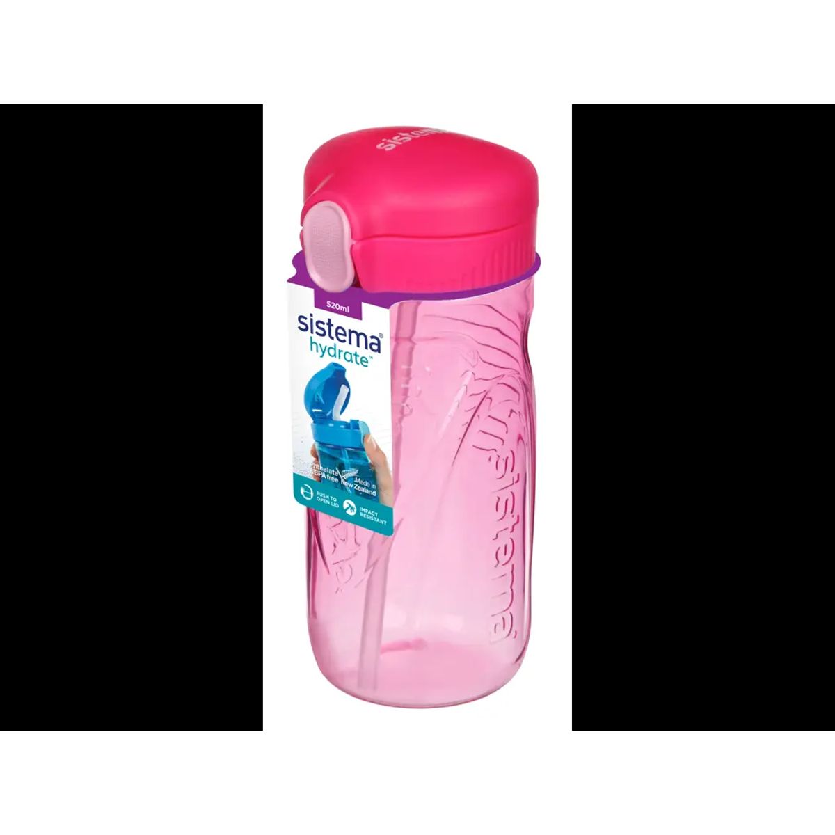 Sistema - Tritan Quick Flip Pink 520ml