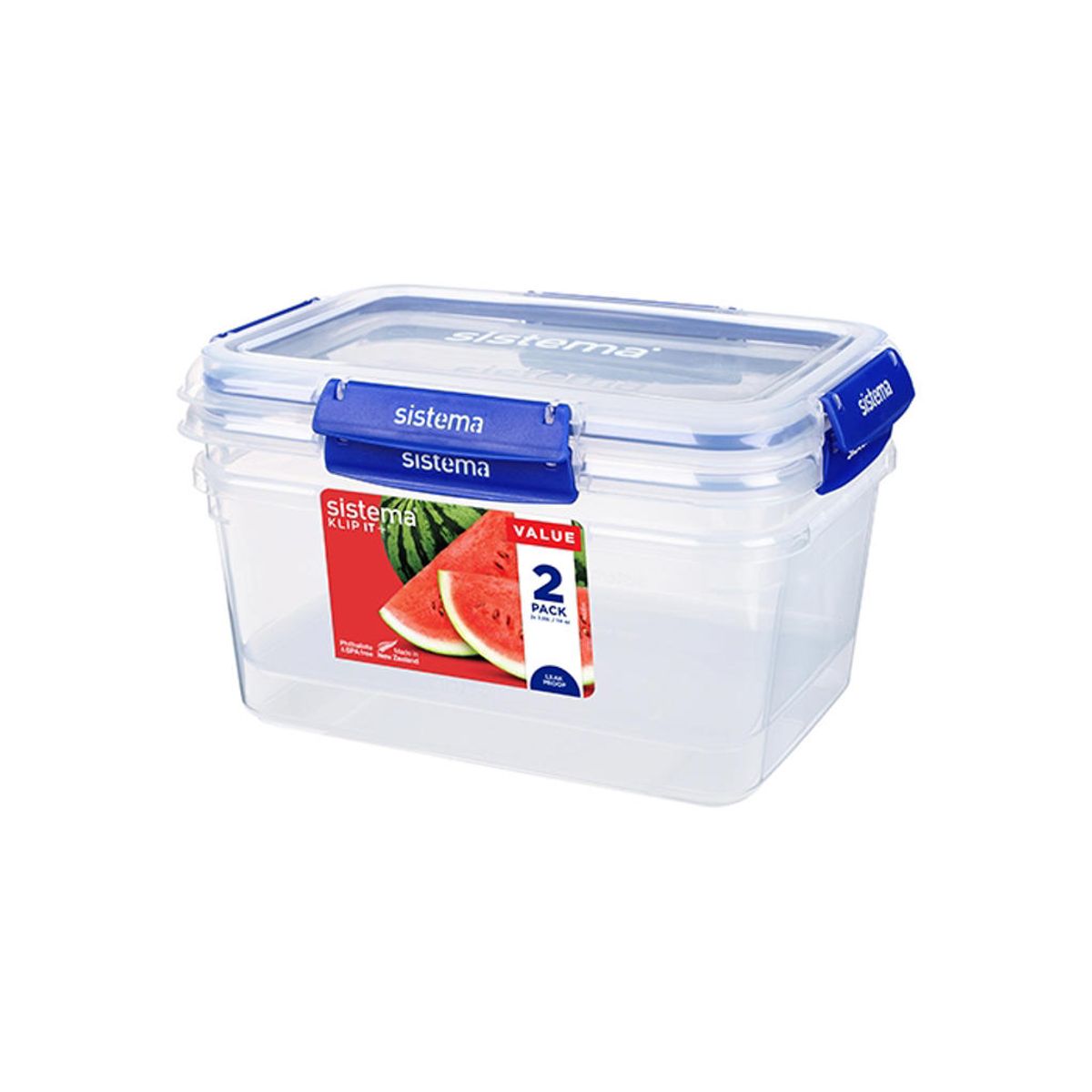 Sistema - Rectangle Klip It Plus 2Pack 3.35L