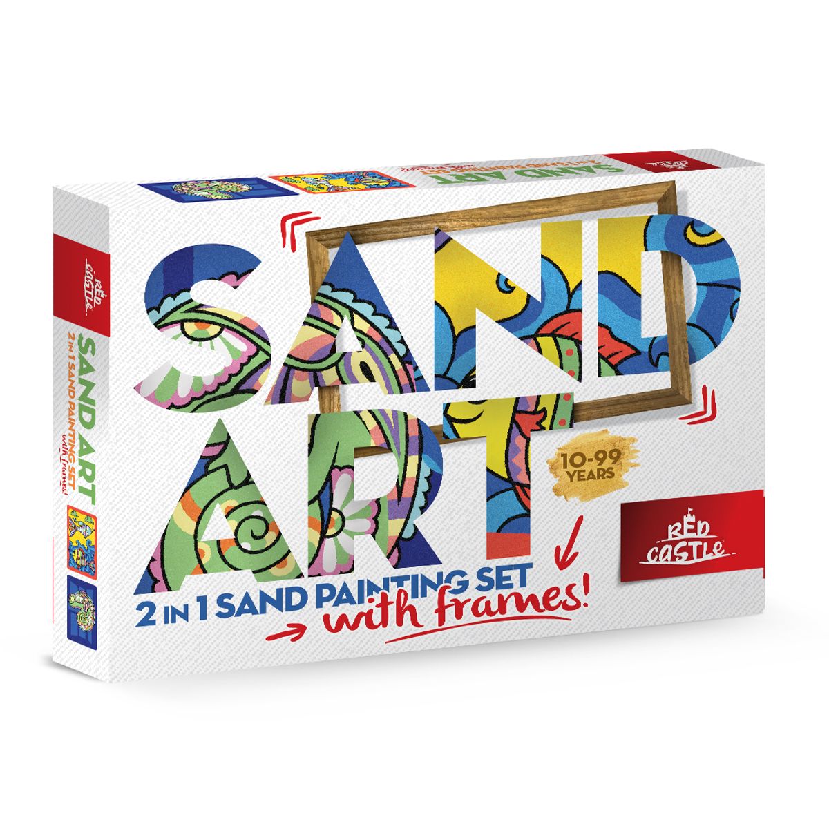 Sand Painting Set - Fisk & Leguan (Med billedramme)