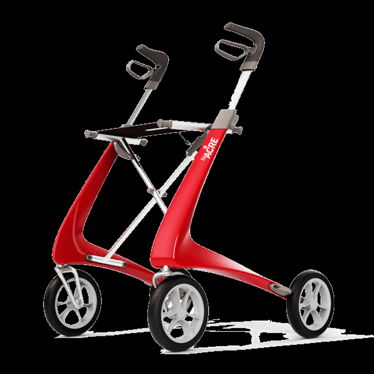 Carbon Ultralight Rollator - Komfort - Rød