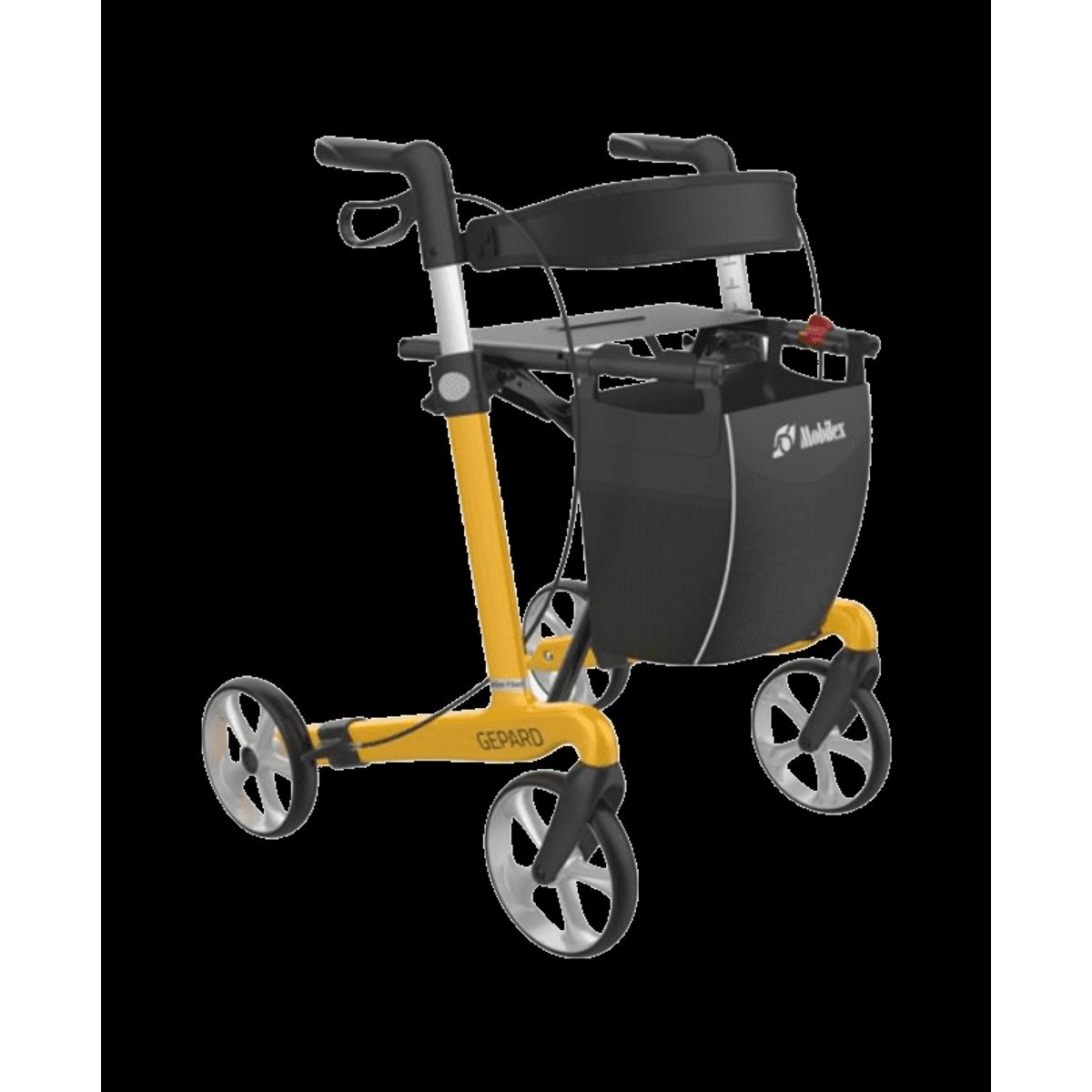 Gepard - Kulfiber Rollator - Gul standard - Gul