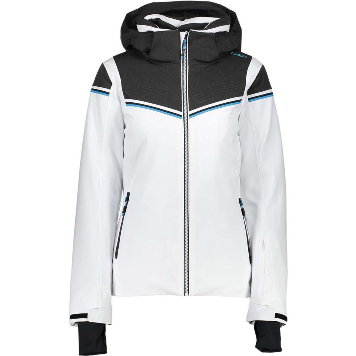 Cmp | Zip Hood Skijakke | Dame (Farve: Hvid, Størrelse: 42)