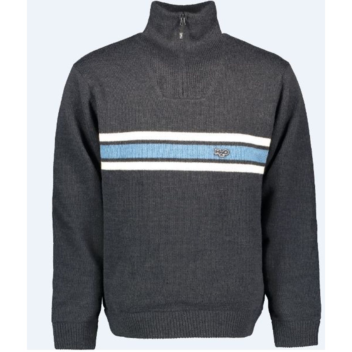 H2o Icon Stripe Wind Knit Herre (Farve: Mørkeblå, Størrelse: L)