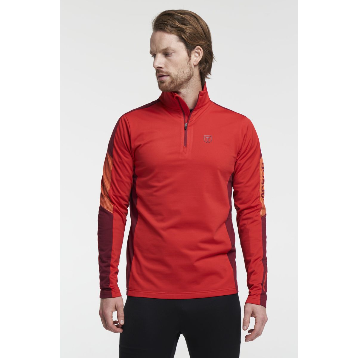 Tenson Halfzip Midlayer Herre (Farve: Orange, Størrelse: M)