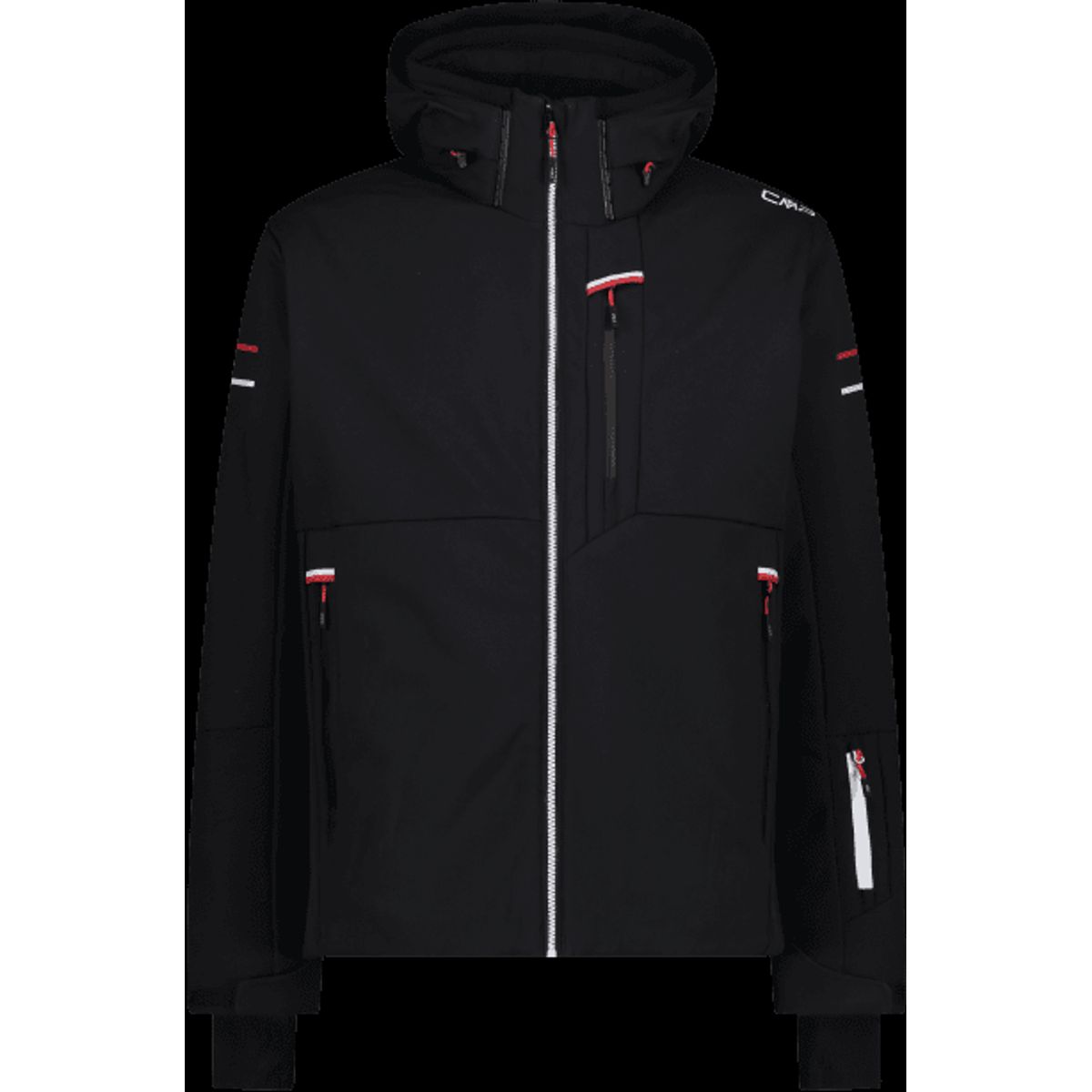 Herre Skijakke - Stretch Softshell Wp8000 (Farve: Sort, Størrelse: 52)