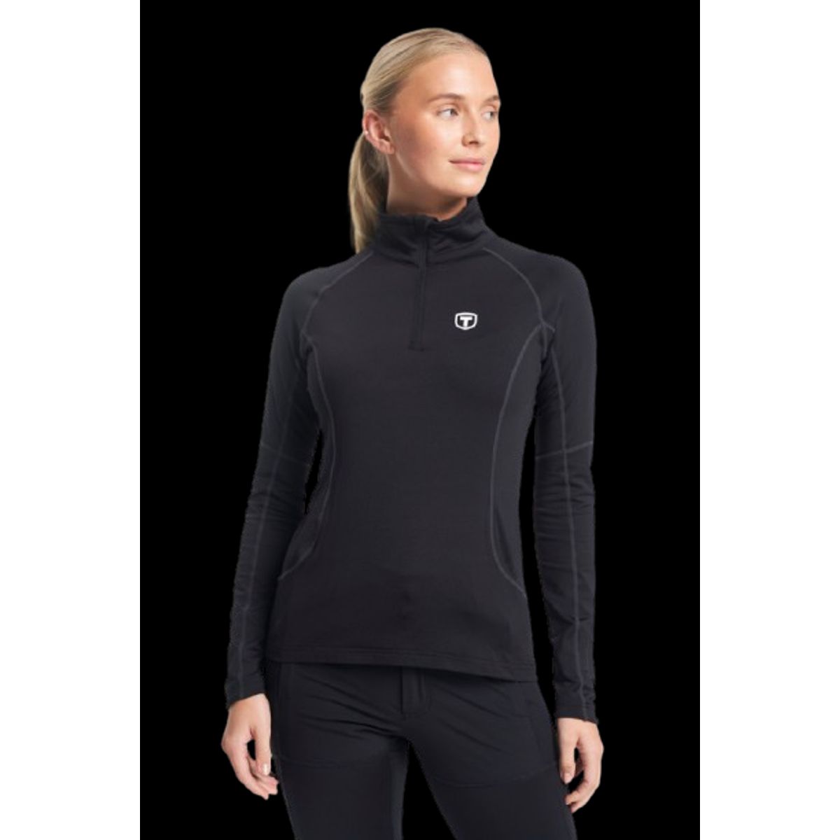 Tenson Txlite Half Zip Midlayer Dame (Farve: Sort, Størrelse: Xl)