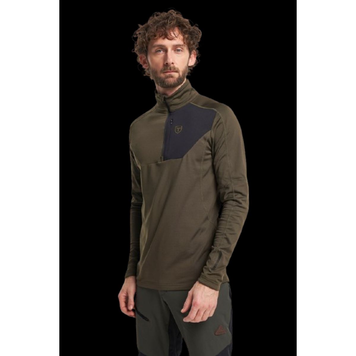 Tenson Txlite Half Zip Midlayer Herre (Farve: Oliven, Størrelse: S)