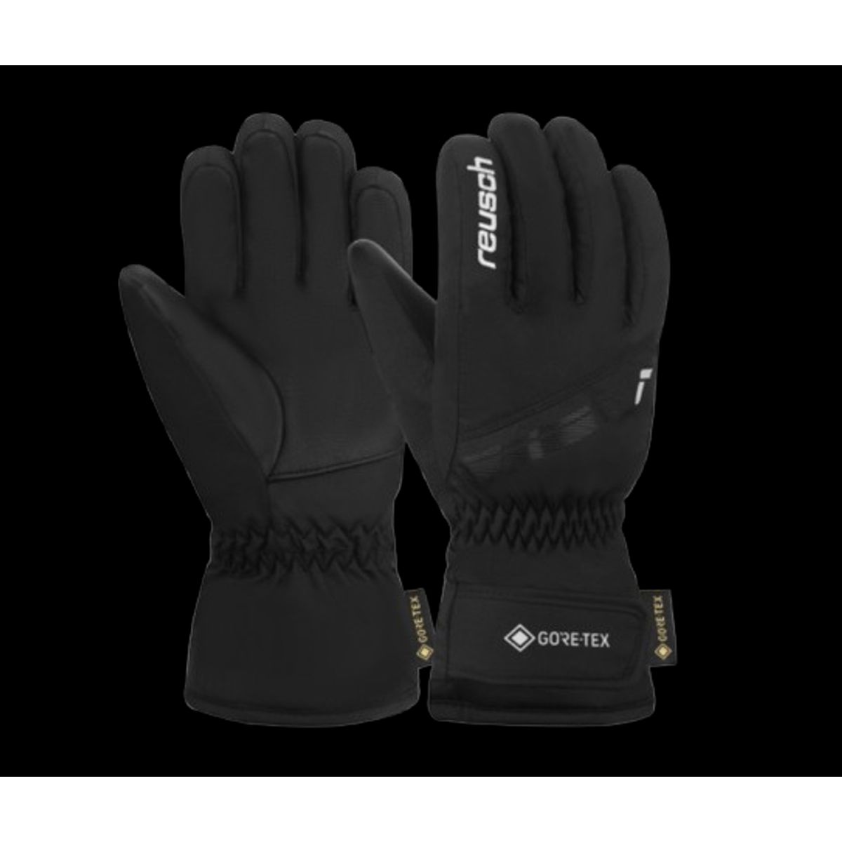 Reusch Fred Goretex Skihandske Børn (Farve: 7701-black / White, Størrelse: 4)