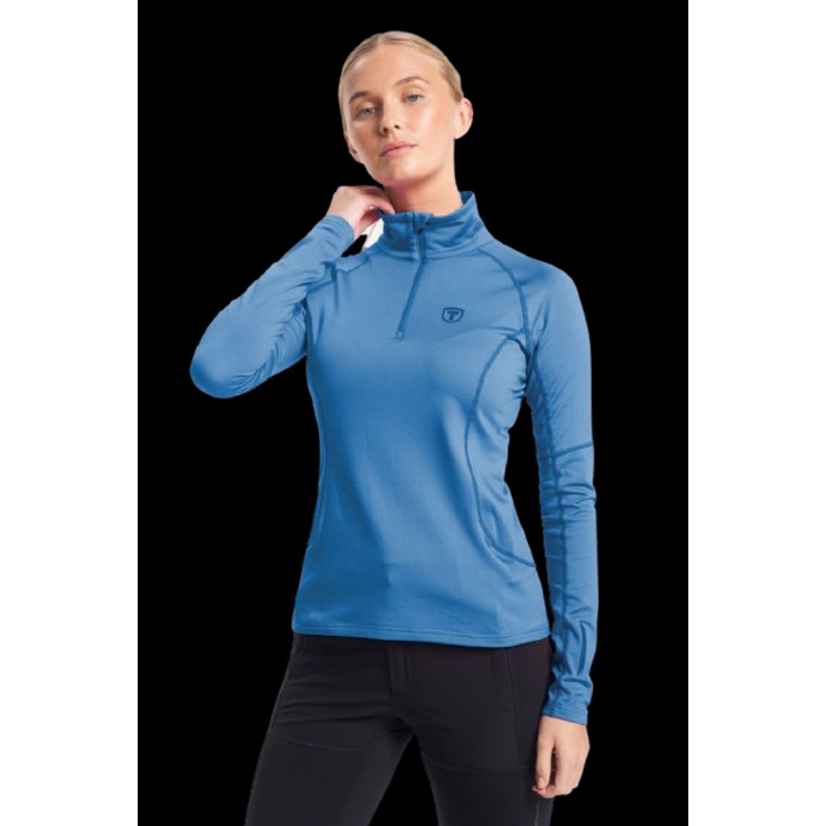 Tenson Txlite Half Zip Midlayer Dame (Farve: Lyseblå, Størrelse: M)