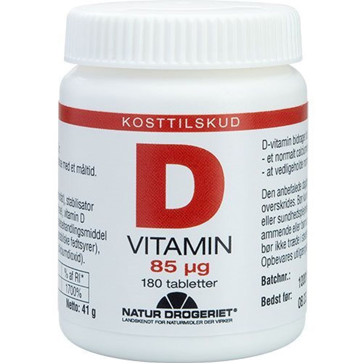 D3-vitamin 85 mcg, Super D - 180 tabletter