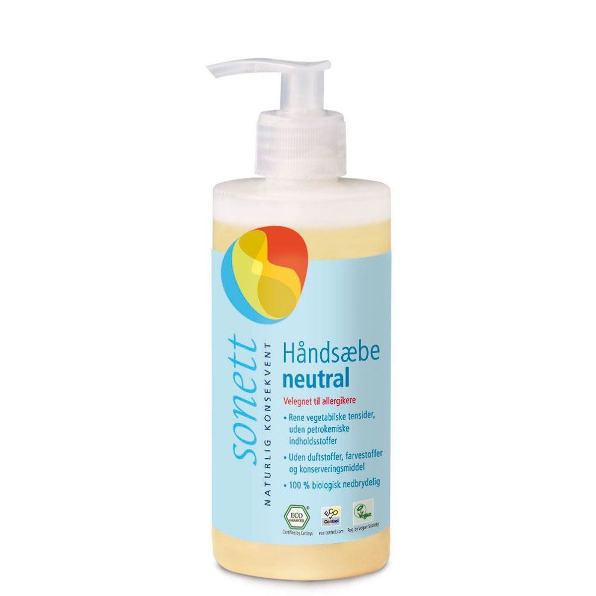 Sonett Håndsæbe neutral flydende 300 ml.