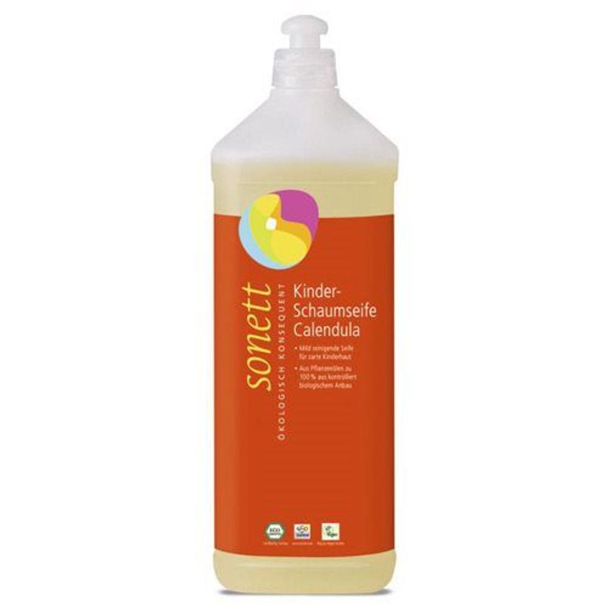 Sonett Børne skumsæbe calendula refill 1 liter