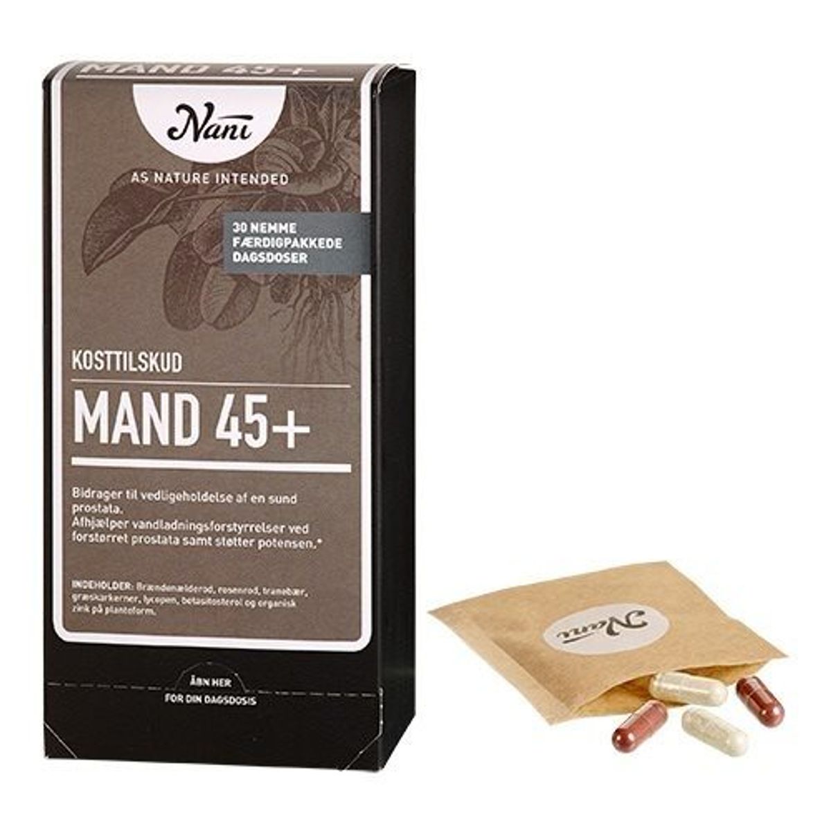 Mand 45+ helsepakke Nani - 30 breve