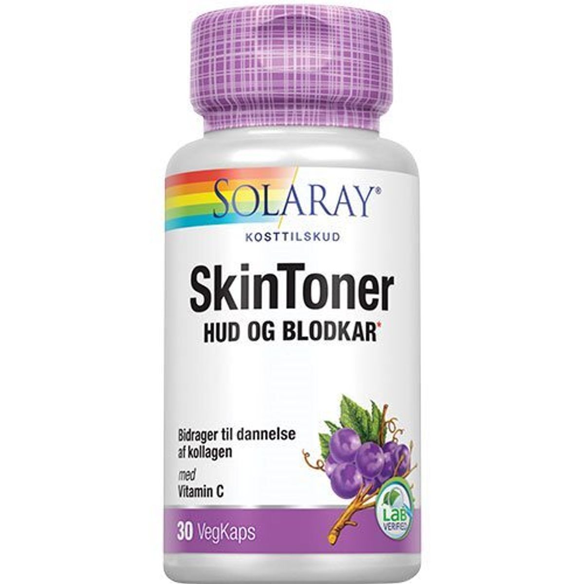 Grapenol Skintoner Solaray - 30 kapsler