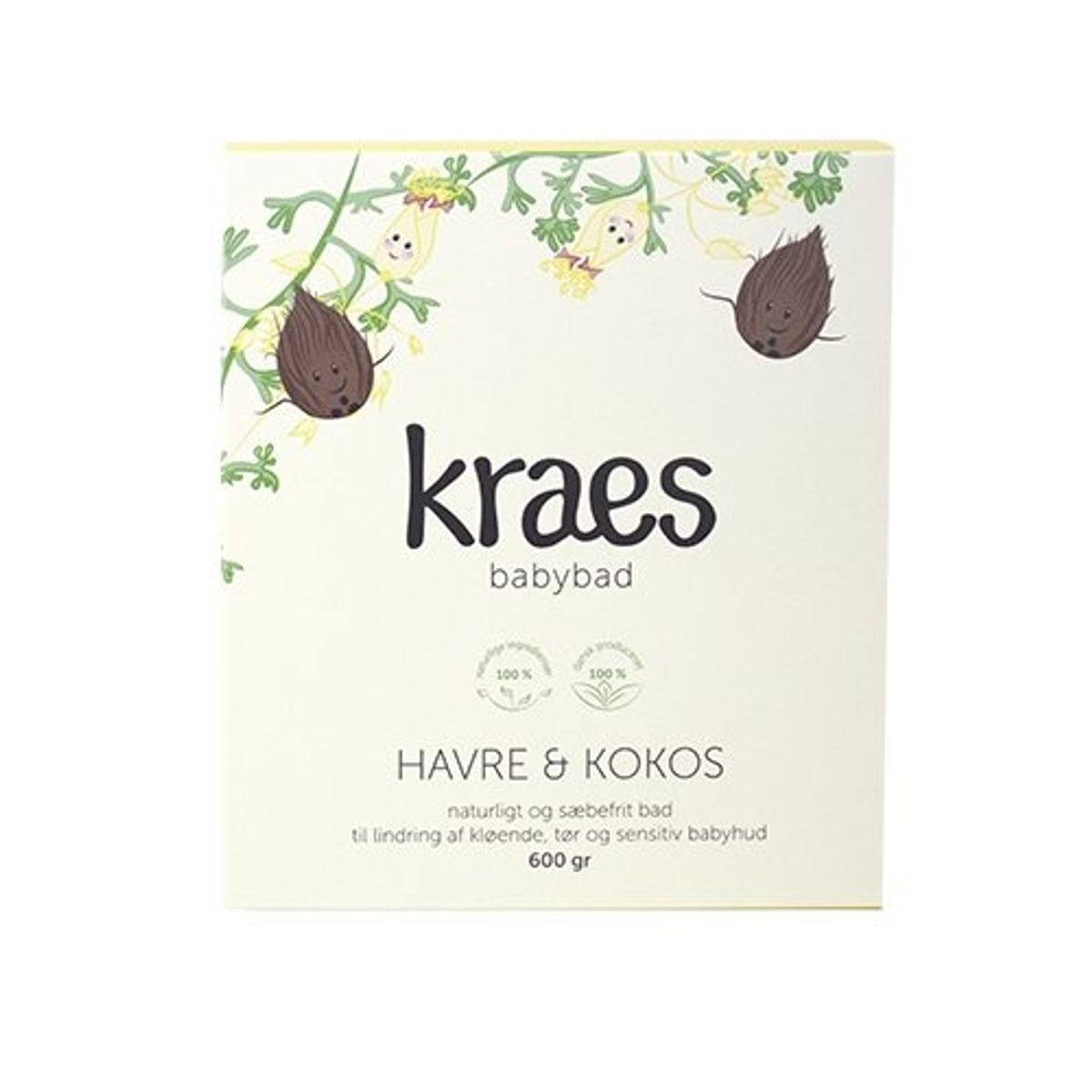 KRAES babybad - havre & kokos -600 gram