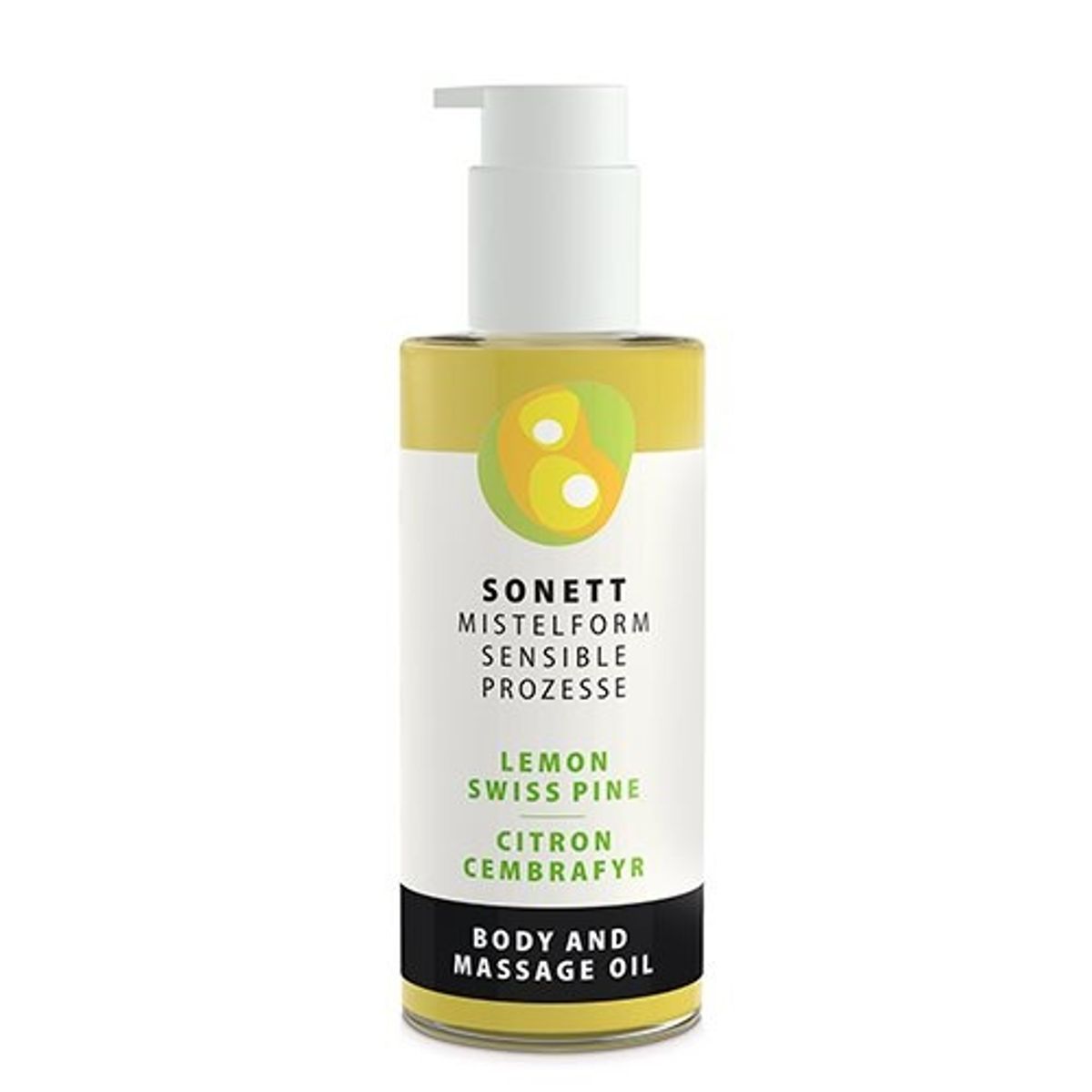 Sonett Krops & Massageolie Citron/ Cembrafyr - 145 ml.