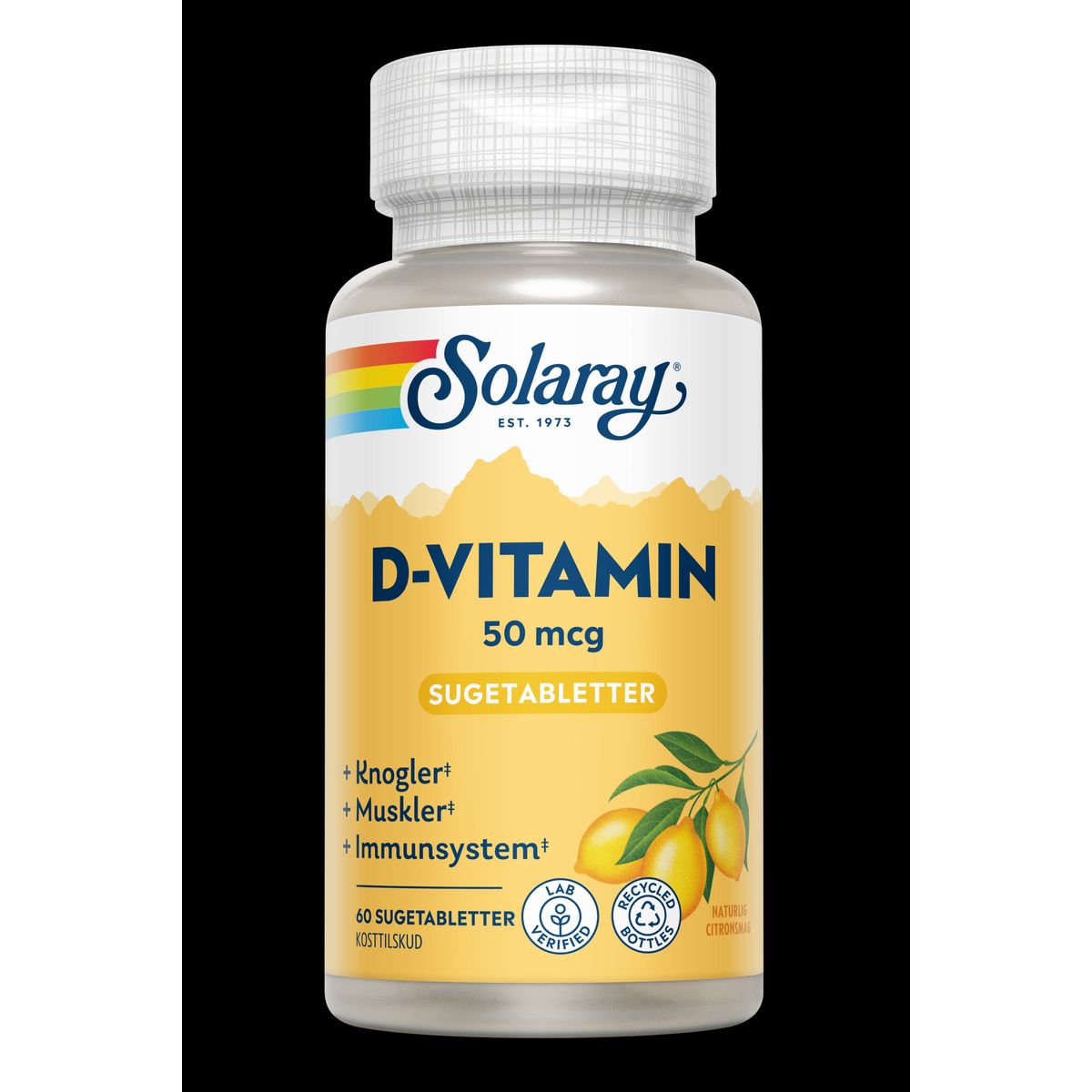 Solaray D-vitamin 50 mcg - 60 sugetabletter