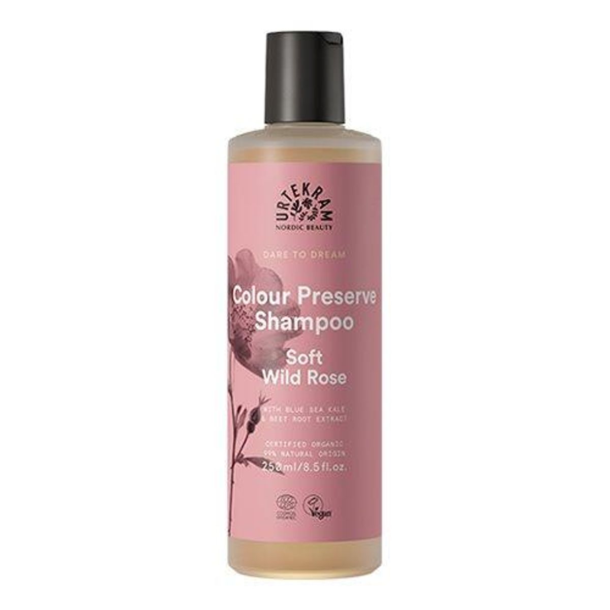 Shampoo Soft Wild Rose t. farvet hår - 250 ml.