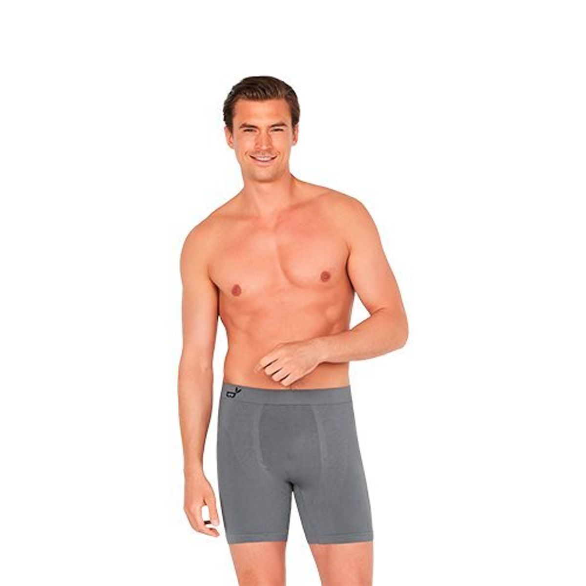 Mens Longer Boxer Charcoal str. M - 1 stk