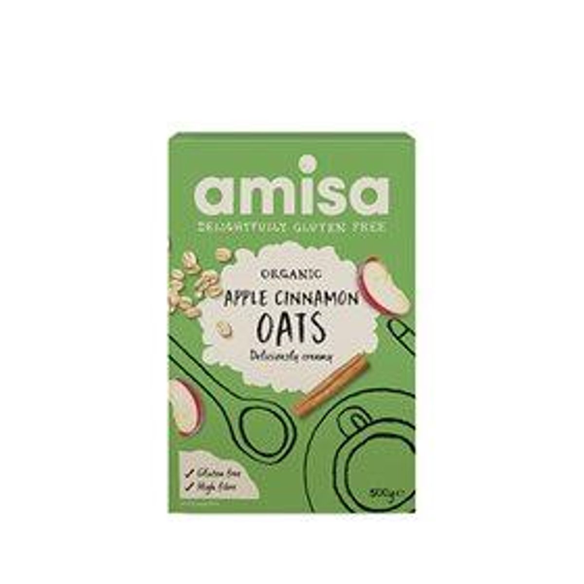 Amisa Havreflager m. Æble & Kanel glutenfri Ø - 300 g.