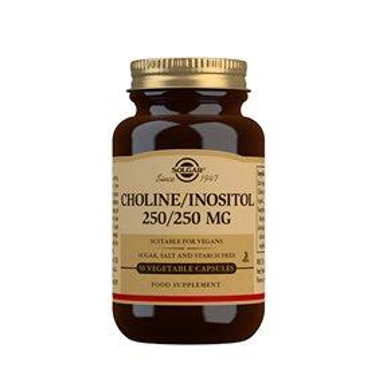 Solgar Choline/Inositol 250/250 mg - 50 kapsler