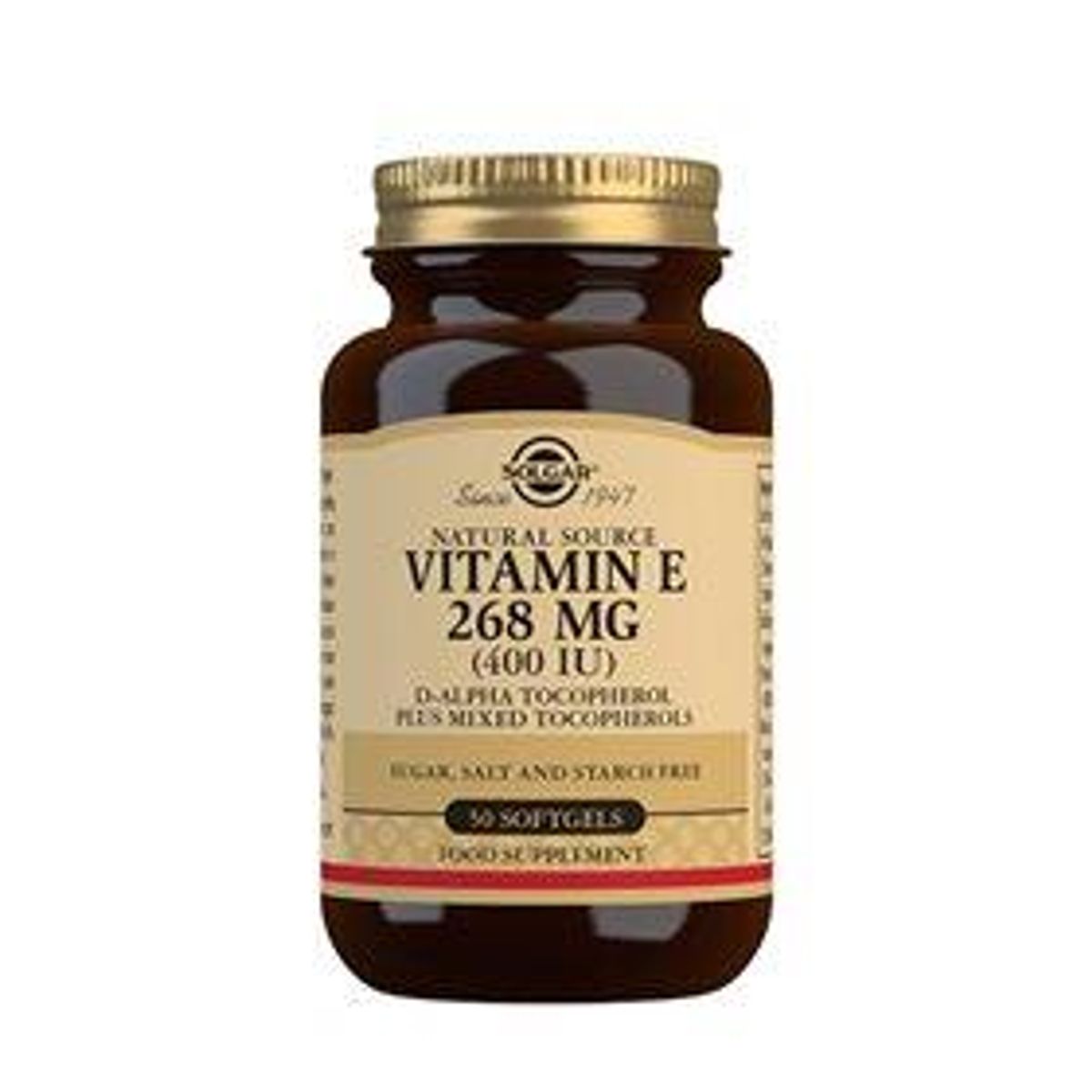 Solgar E vitamin 268 mg - 50 kapsler