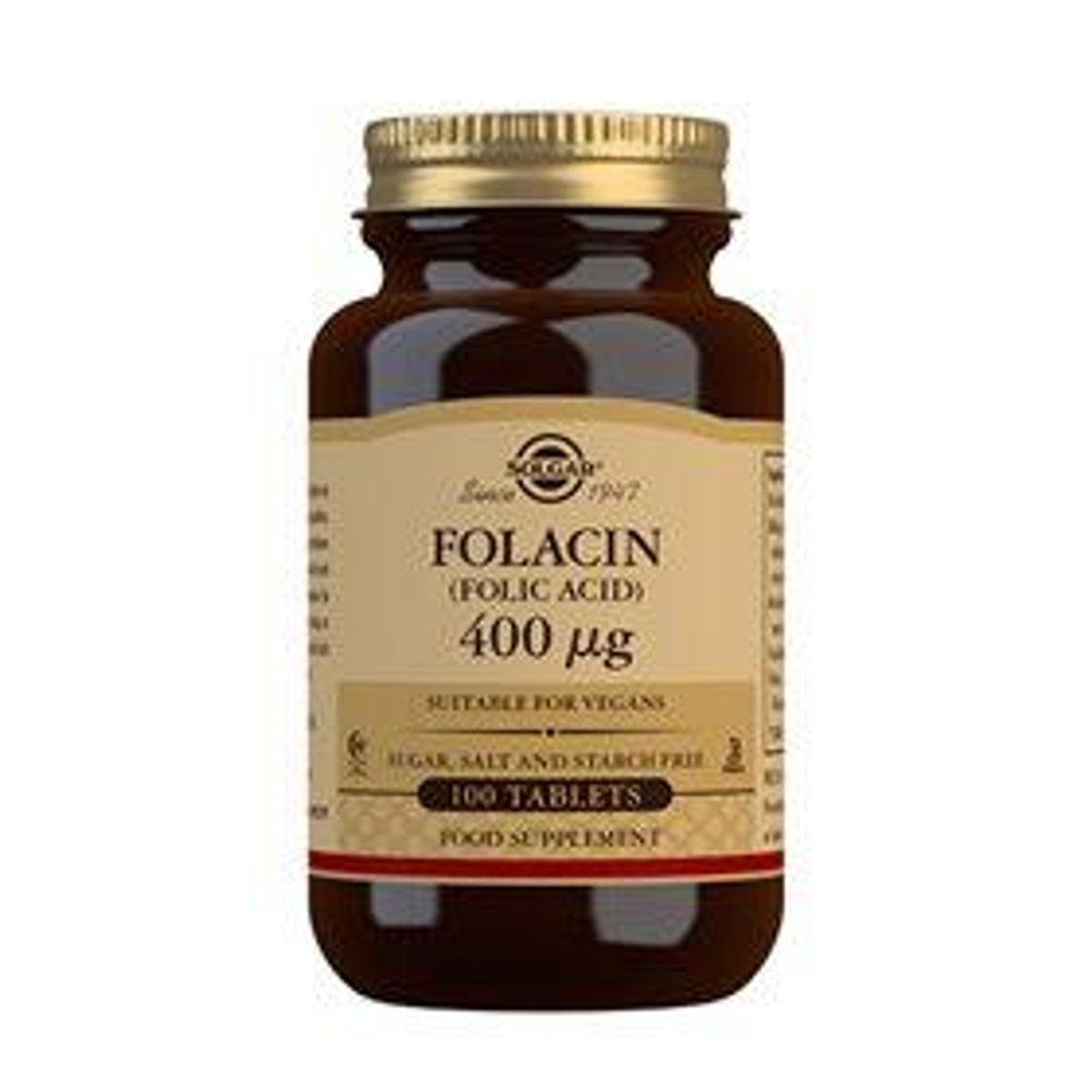 Solgar Folsyre 400 mcg (Folacin) - 100 tab.