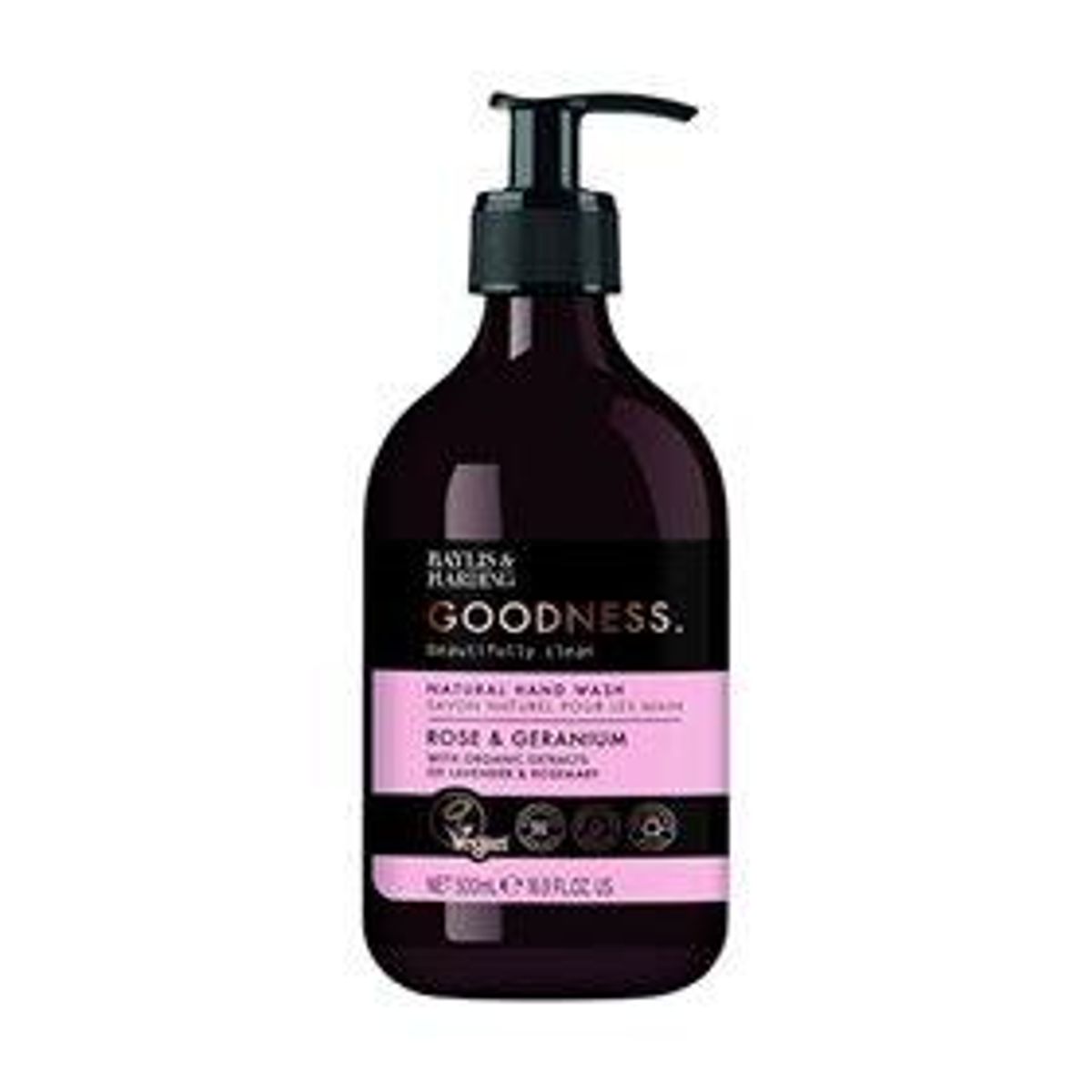 Hand Wash rose & geranium Baylis & Harding Goodness - 500 ml