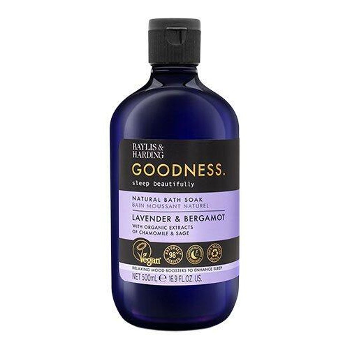 Baylis & Harding Sleep Lavender & Bergamot Natural Bath Soak - 500 ml.