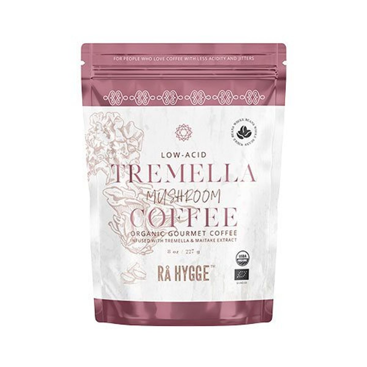 Tremella/Maitake svampekaffe - hele bønner Økologisk - 227 gram