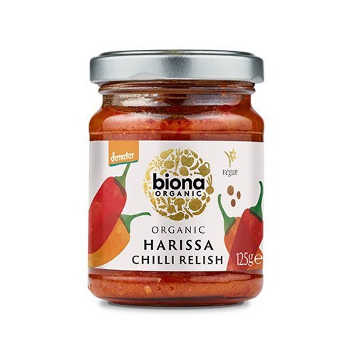 Harissa chili Relish Økologisk Demeter - 125 gram